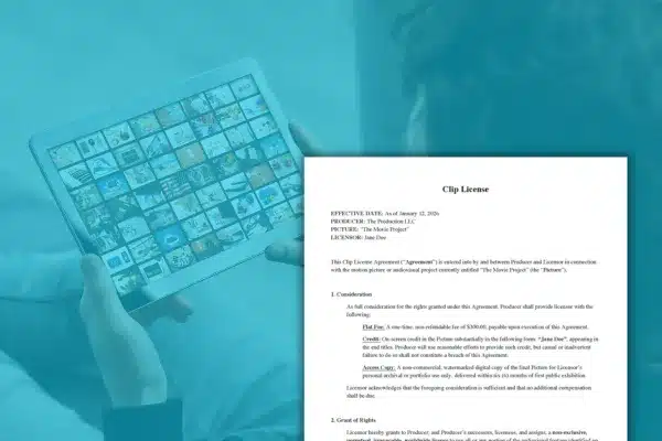 Clip License Agreement for Indie Filmmakers & Documentaries
