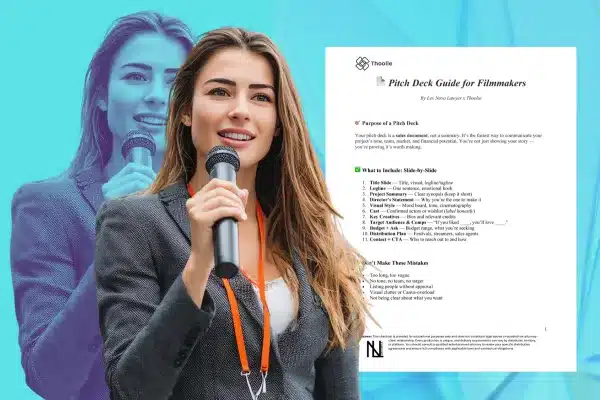 Filmmaker Pitching Film to Investors and Studios