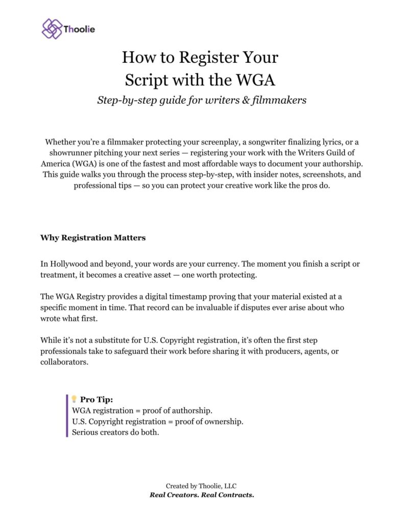 Registration Script Check In How to Register Your Script with the WGA | Step-by-Step Guide
