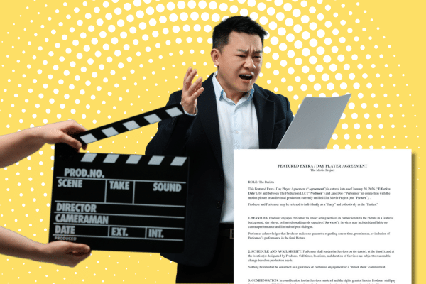 Featured Extra or Day Player Agreement for indie film non-union